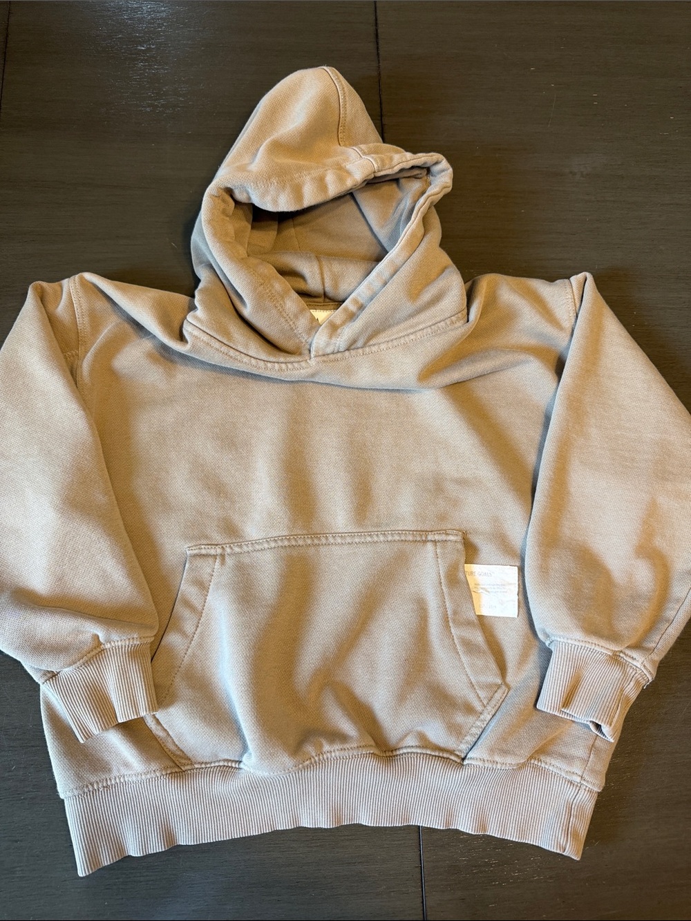 Zara Boy’s Hooded Sweatshirt in Light Taupe